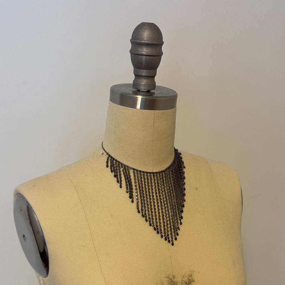 Claire's Black Fringe Necklace